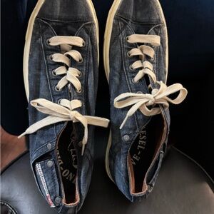 Diesel Blue and Cream Sneakers